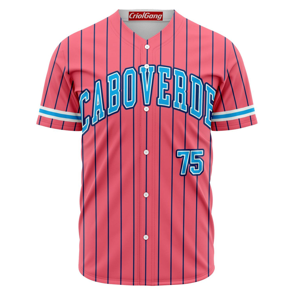 Cabo Verde baseball jersey pink \u0026 blue 