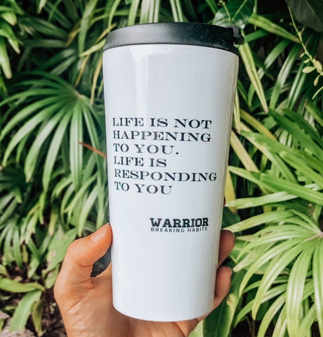 Travel Mug With lid And Inspirational Quote