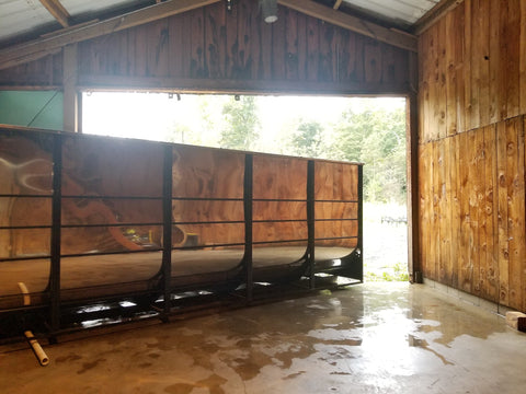 Moving sap tank into sugar camp