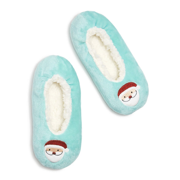 Women's Santa Face Slipper Socks