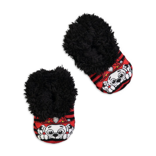 Infant/Toddler Paw Patrol Marshall Knit Slipper Sock - Fuzzy Babba