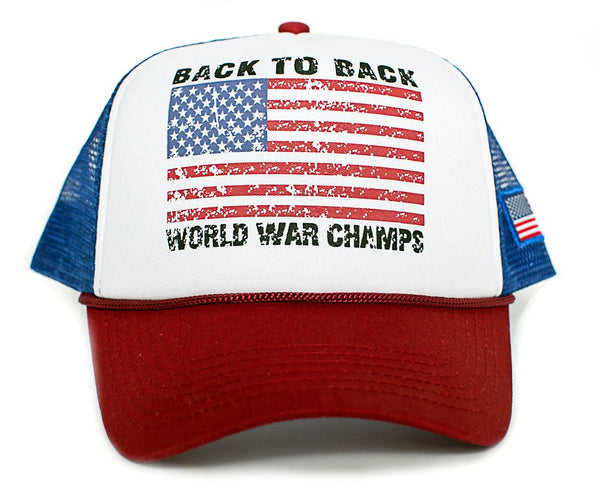back to back world war champs hat