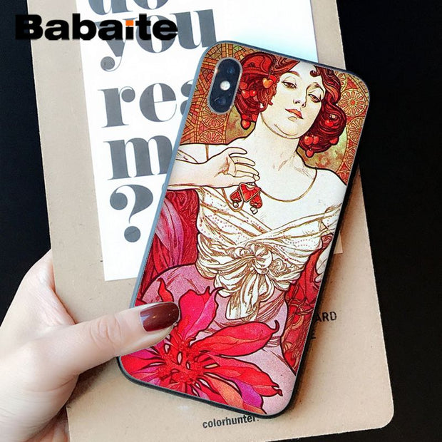 Babaite Art Poster Alphonse Mucha On Sale Luxury Cool Phone Case For Copper Cases
