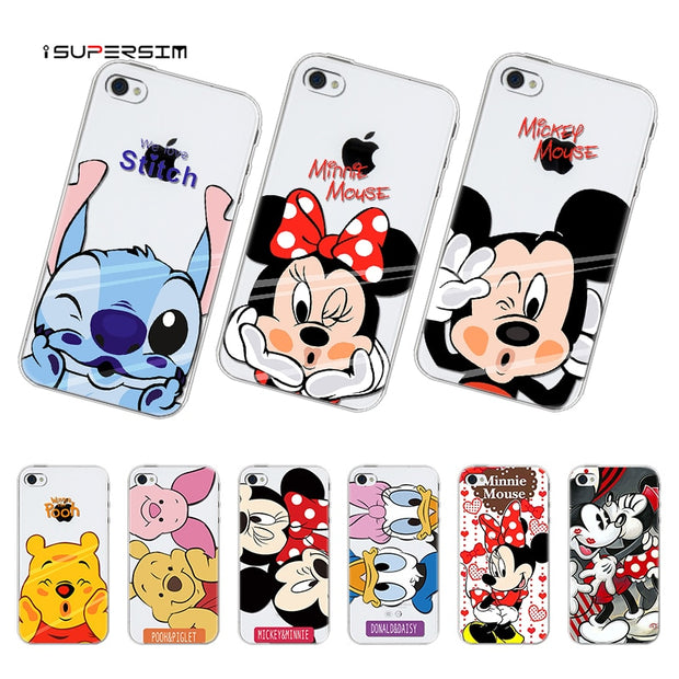 Luxury Minnie Mickey Case For Apple Iphone 4s 4 Case Soft Silicon Tpu Copper Cases