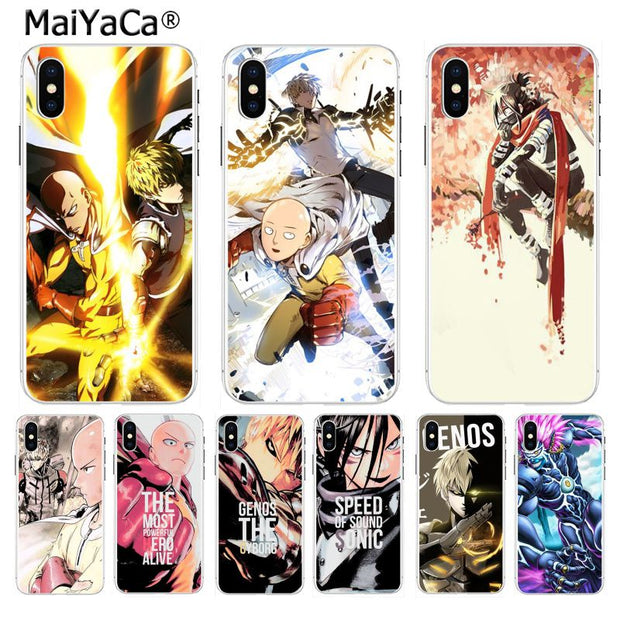 Maiyaca One Punch Man Adorable Colored Drawing Back Phone Cover For Iphone 8 7 6 6s Plus X Xs Max 10 5 5s Se Xr Coque Shell