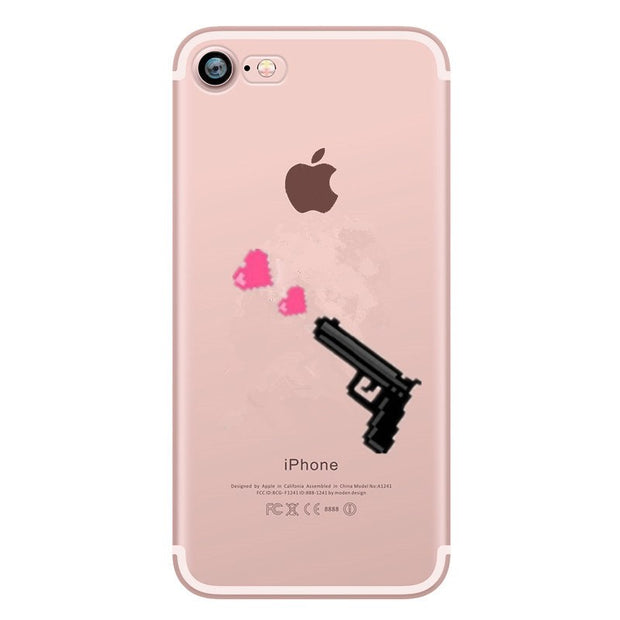 Transparent Case For Iphone 7 8 Plus X Phone Accessories Fashion Cute Copper Cases