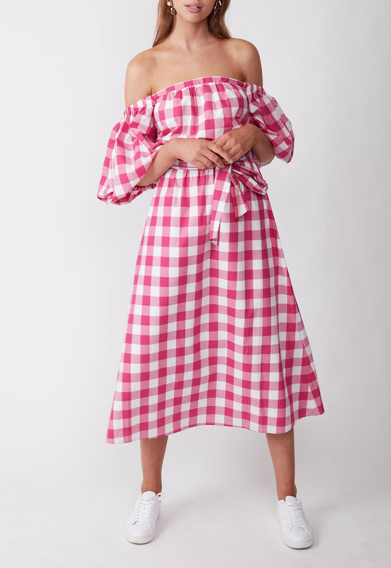 THE CASUAL WEEKEND DRESS PINK GINGHAM 
