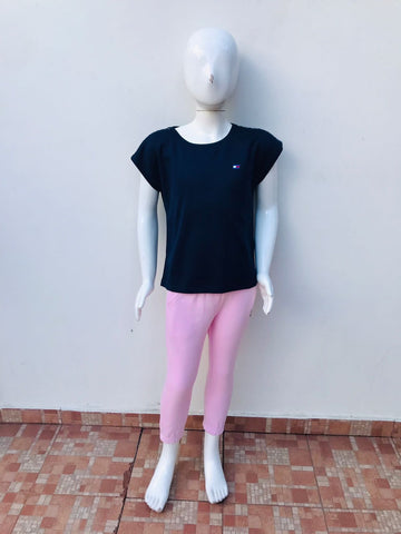 T-shirt de traje de baño Sporti original de color rosado con raya