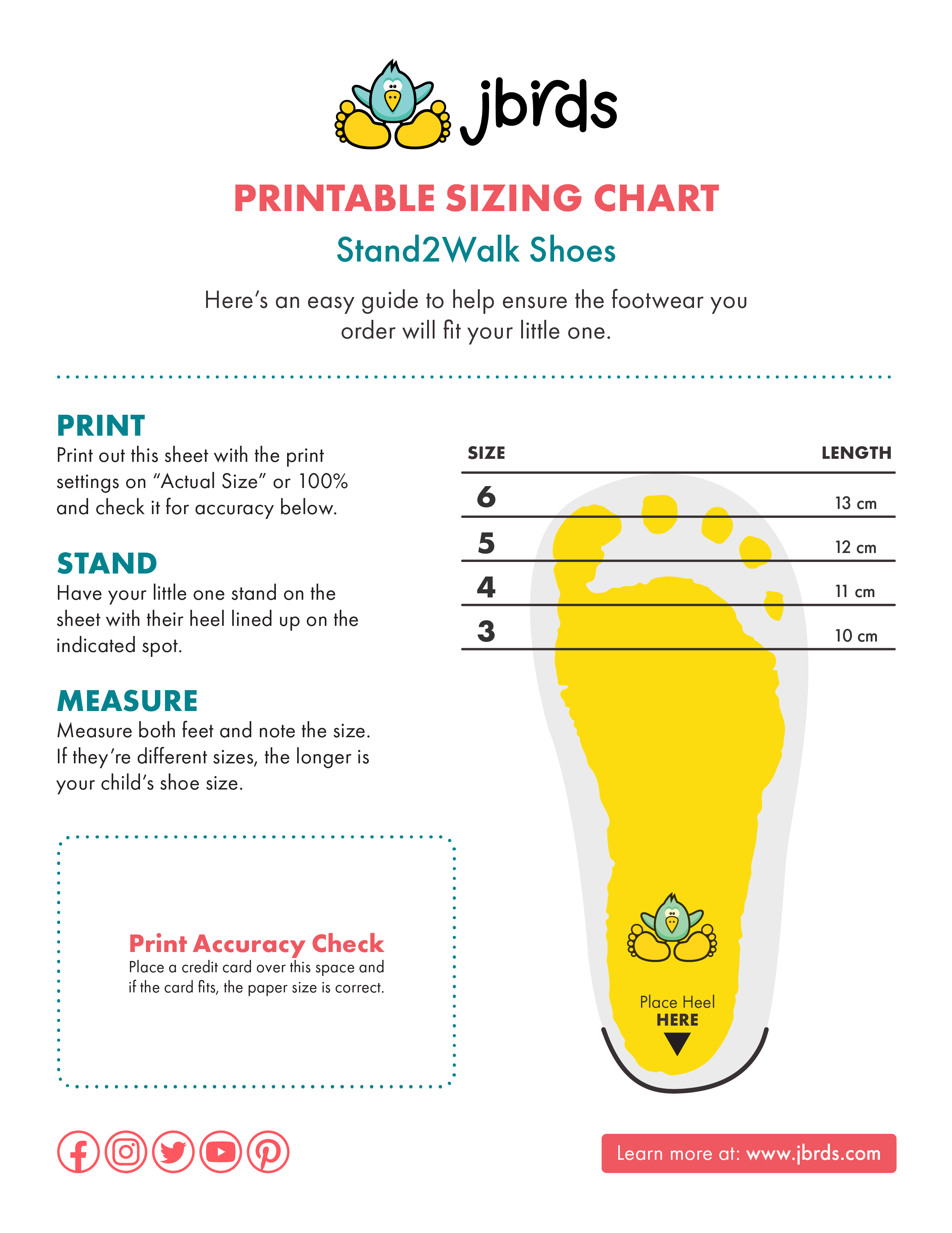 Kids' Shoe Size Chart & Fitting Guide