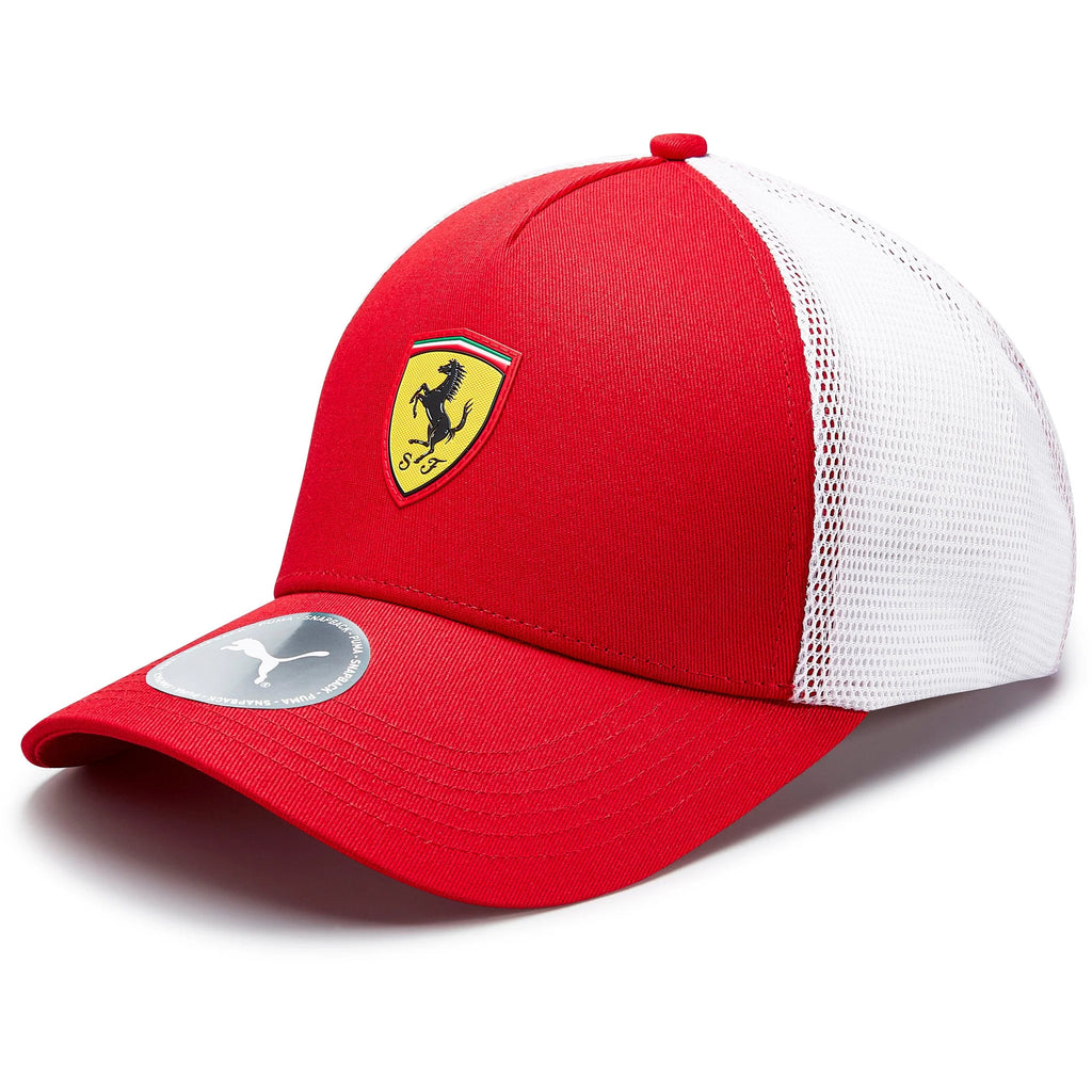 Bugatti White Baseball Hat with Red Logo, Adult Unisex, Size: One Size