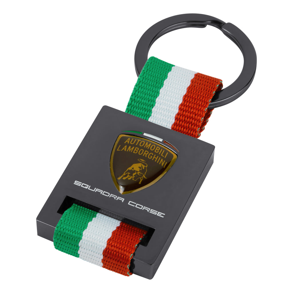 Lamborghini Squadra Corse Leather Keyring Black – Paddock Collection