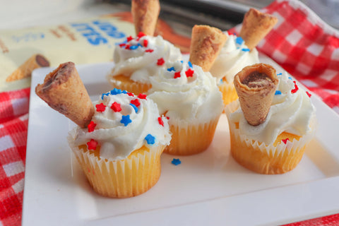 Red, White and Blue Muddy Bites Cupcakes