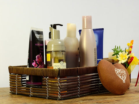 cosmetic products gift basket