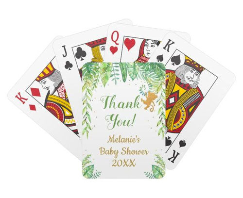 baby shower favor playing cards