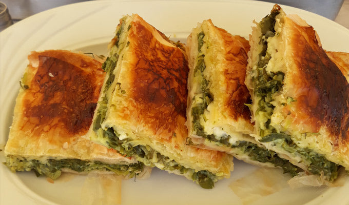 Greek spinach and feta cheese spanakopita bites
