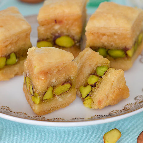 vegan-friendly Tunisian Baklava Pistachio from Layla’s Delicacies 