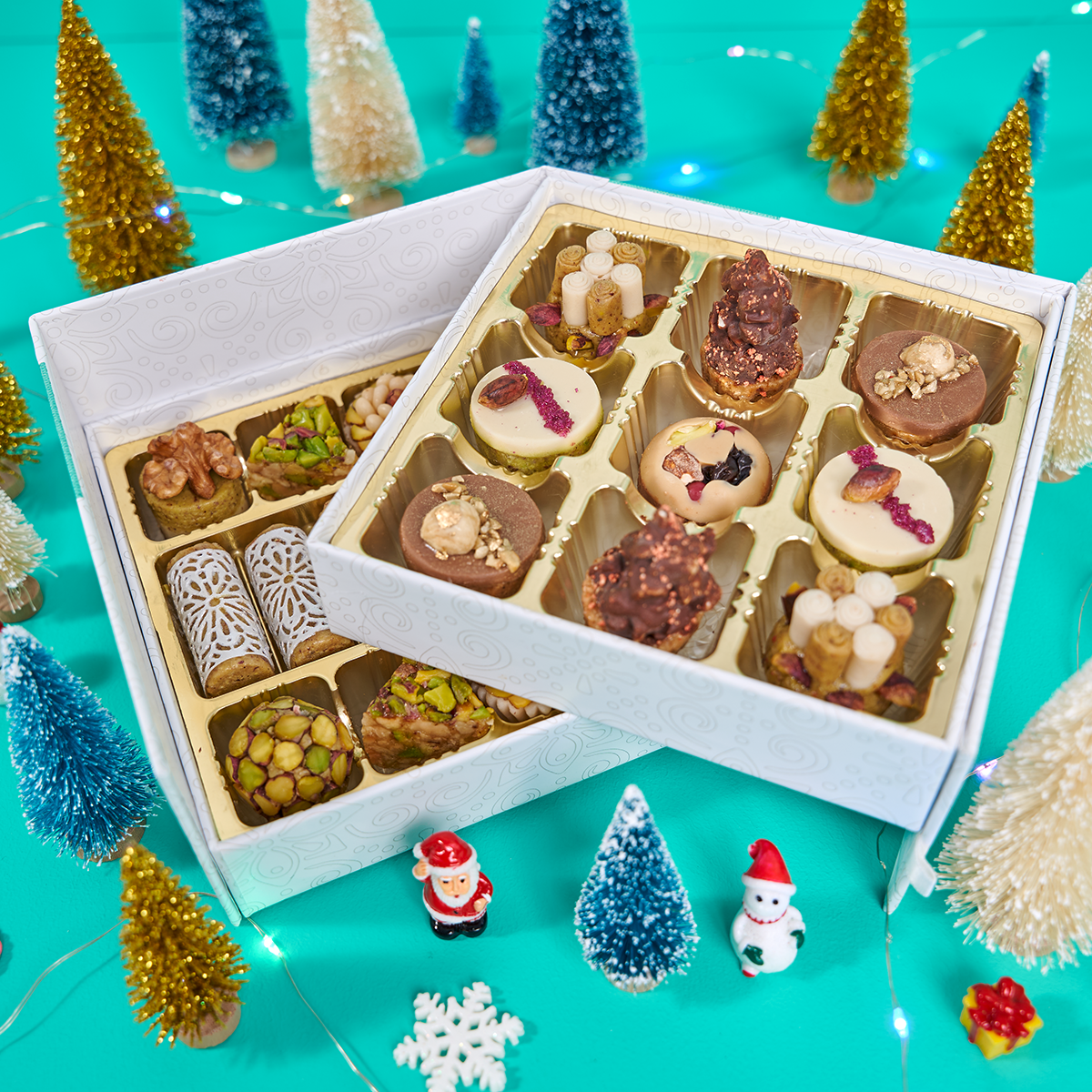 Happy Holidays! Flavored Coffee Gift Box w/Treats & Accessories