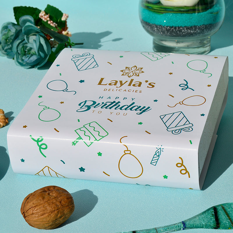 Happy Birthday gift box from Layla’s Delicacies