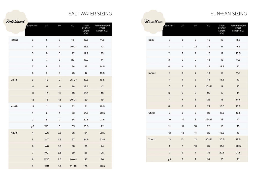 SWS Size Guide