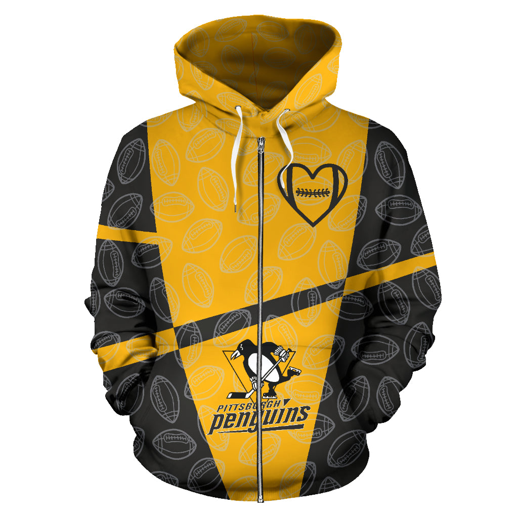 penguin zip up hoodie