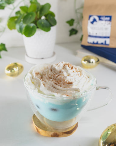 berries and cream coffee, colorful coffee