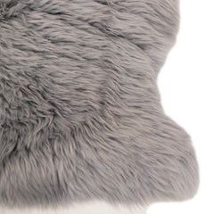 Cloudy Grey Long Wool Sheepskin Rug