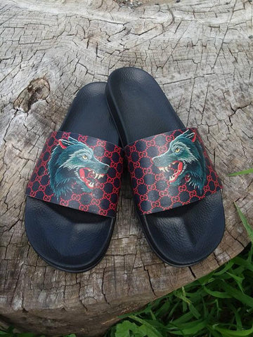 custom gucci slides