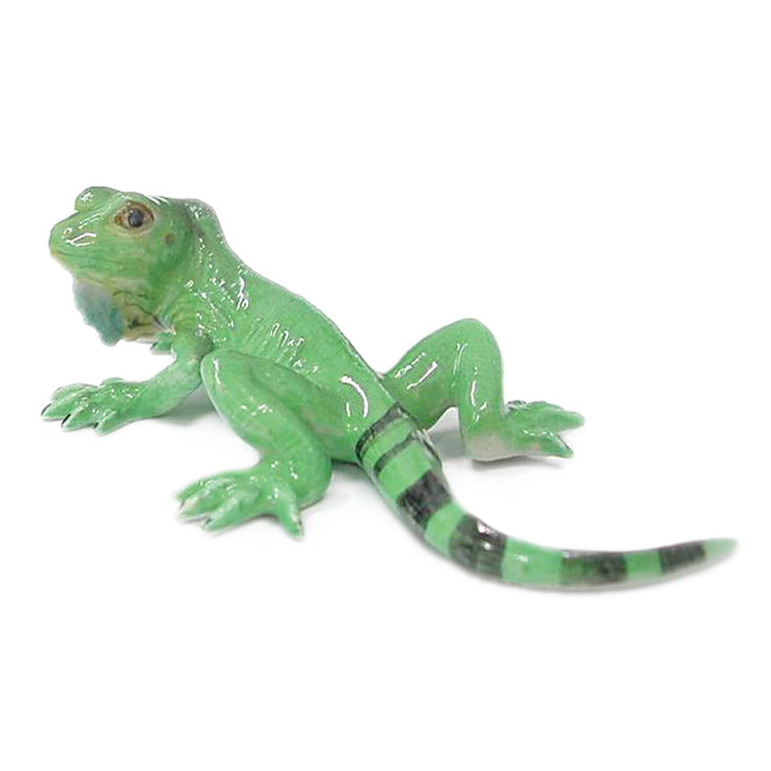 Miniature Green Iguana Figurine 