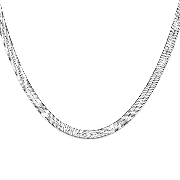 Ploščata verižica REBEL nerjaveče jeklo v srebrni barvi