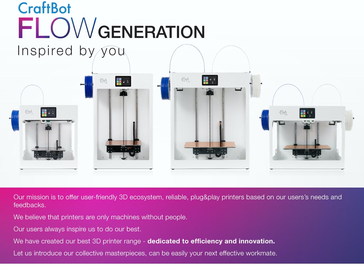 CraftBot FLOW IDEX XL 3D Printer Description 1