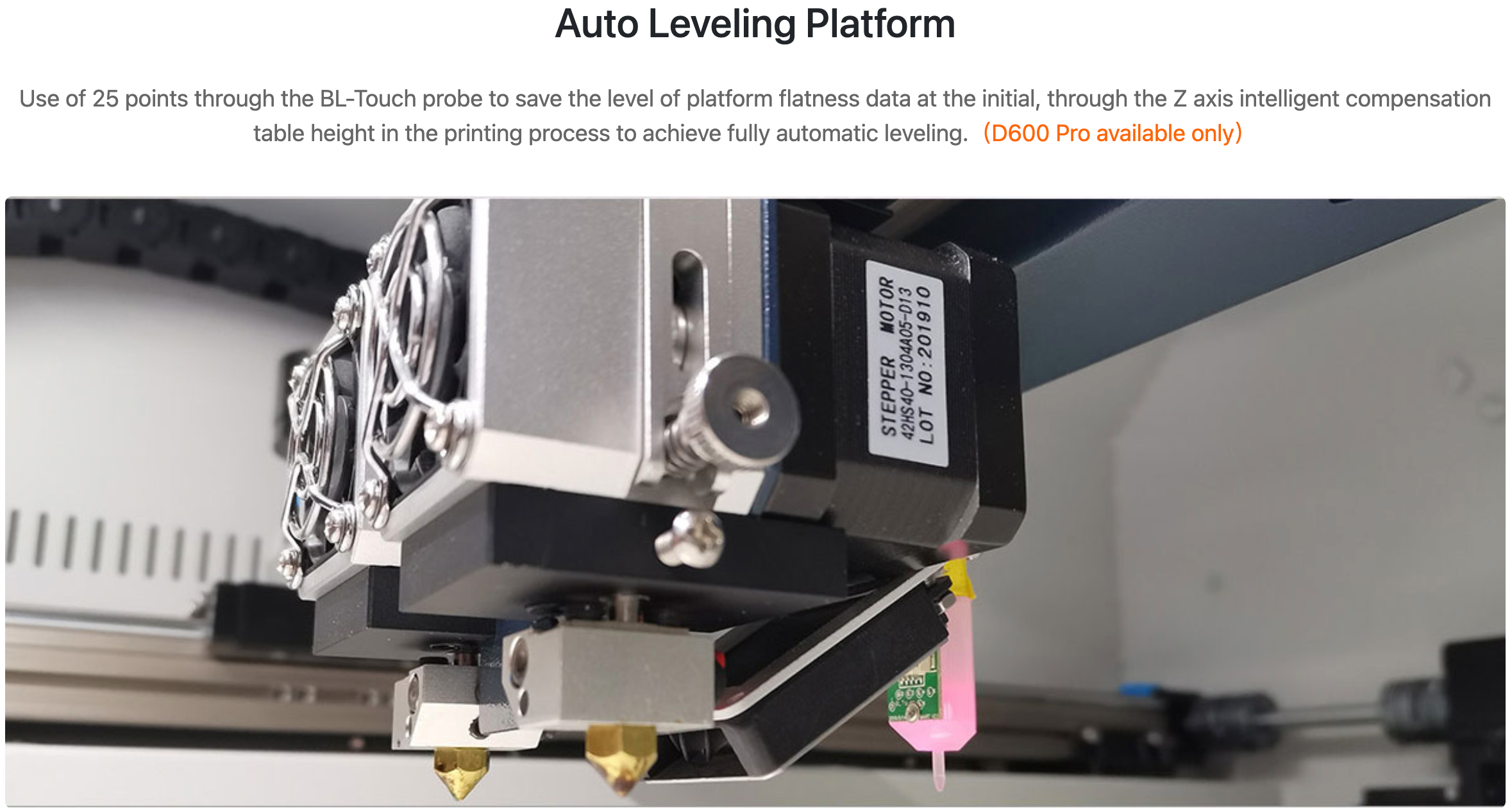 CreatBot-D600-Pro-3D-Printer-Auto-Leveling-Platform
