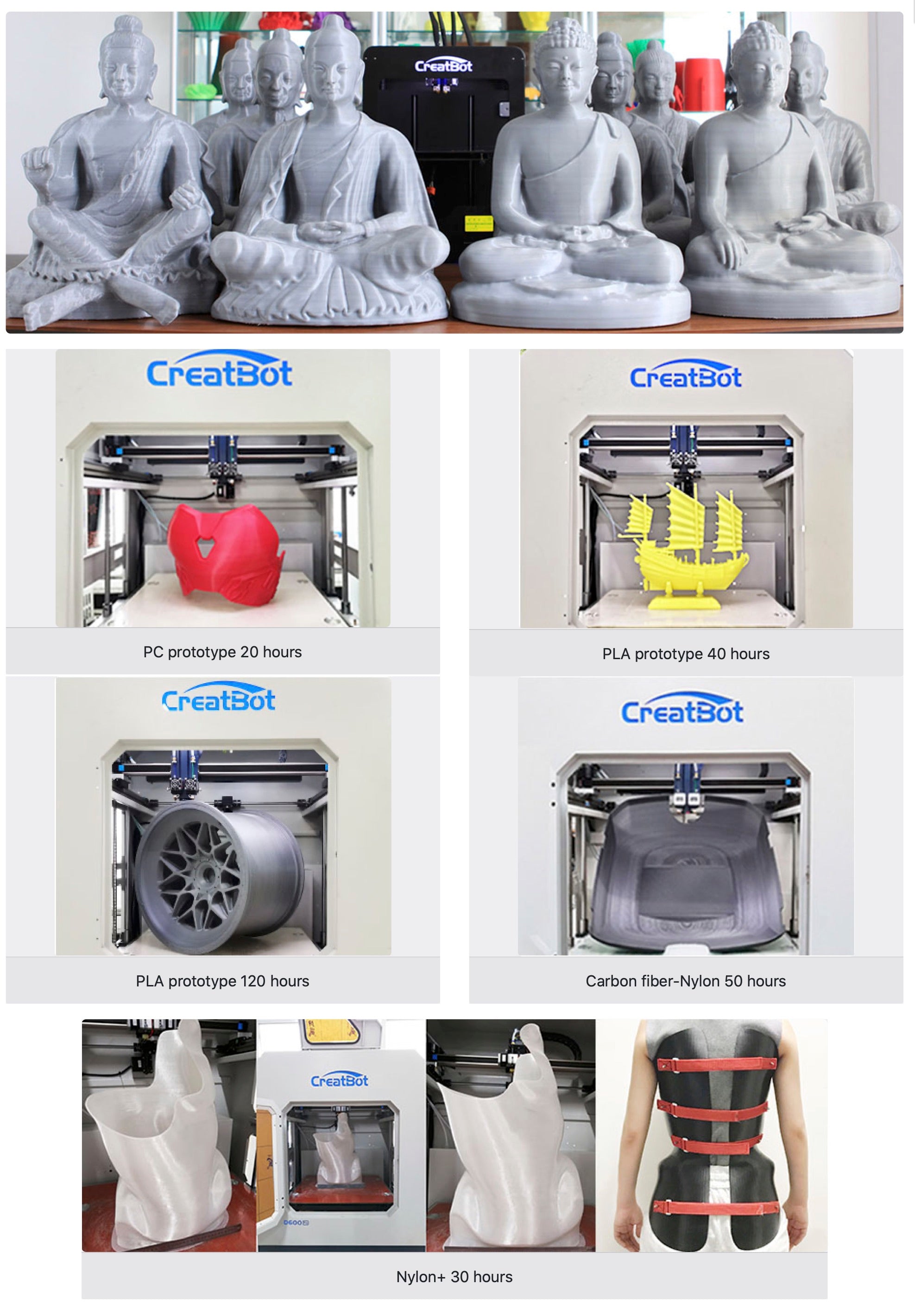 CreatBot_D600_Pro_3D_Printer_Applications