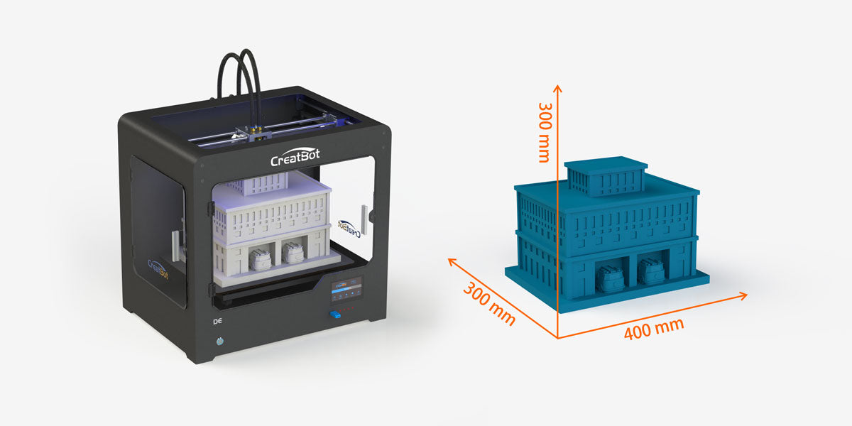 CreatBot DE build volume: 400*300*300mm