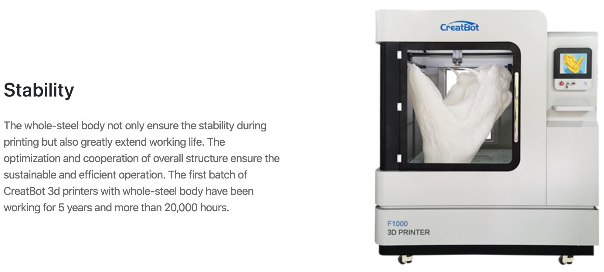 CreatBot F1000 3D Printer Description Features 5