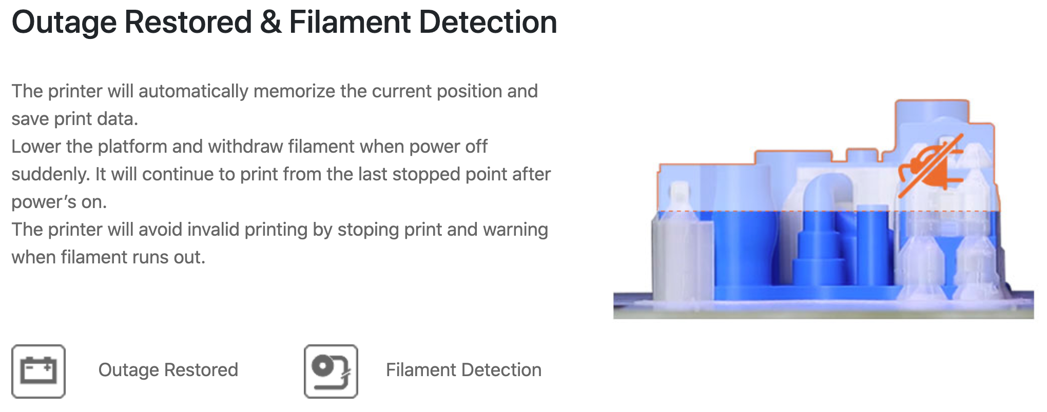 CreatBot F430 3D Printer with Outage Restore & Filament Detection Function