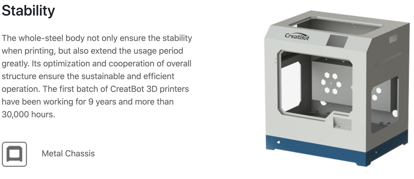 CreatBot F430 High Stability 3D Printer