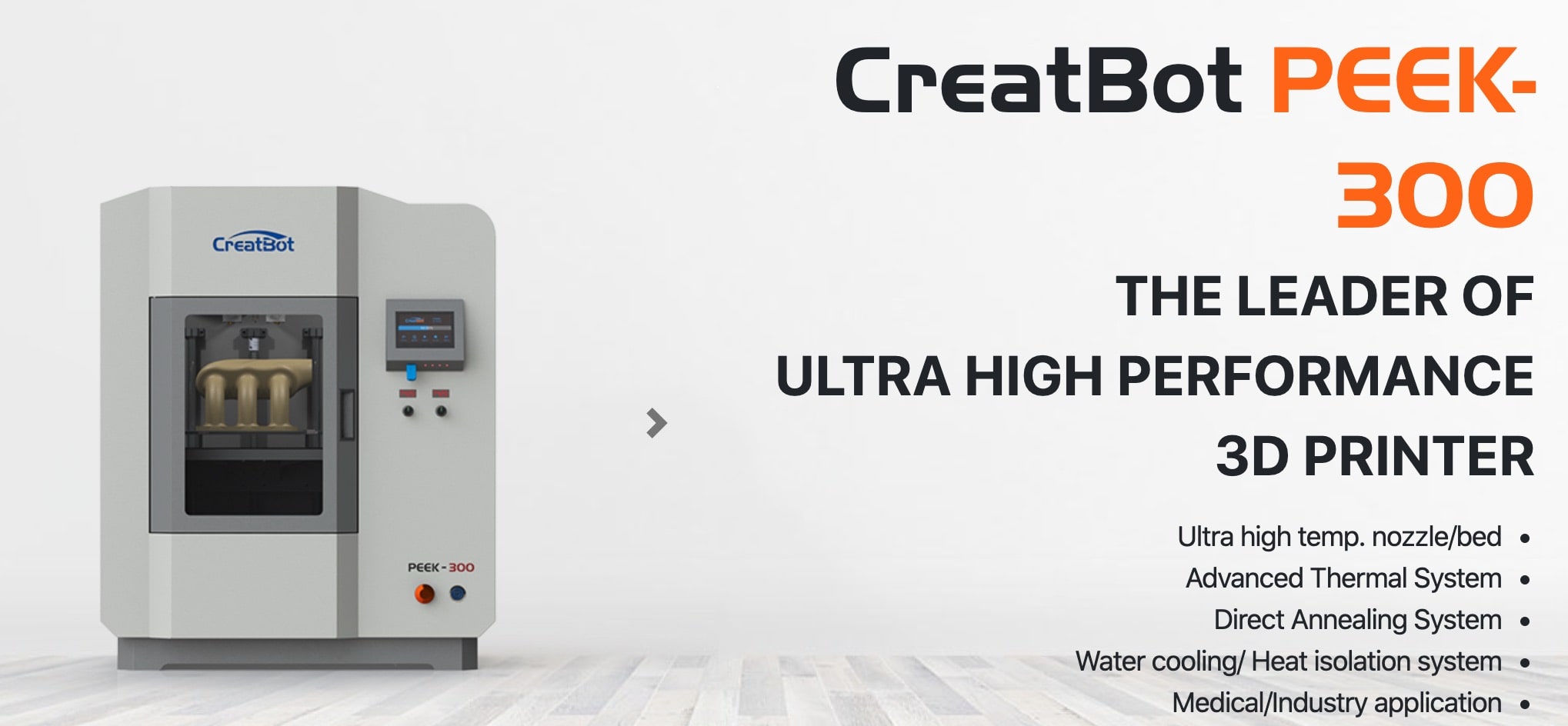 CreatBot PEEK-300 Ultra High-Temperature PEEK ULTEM 3D Printer Description 1