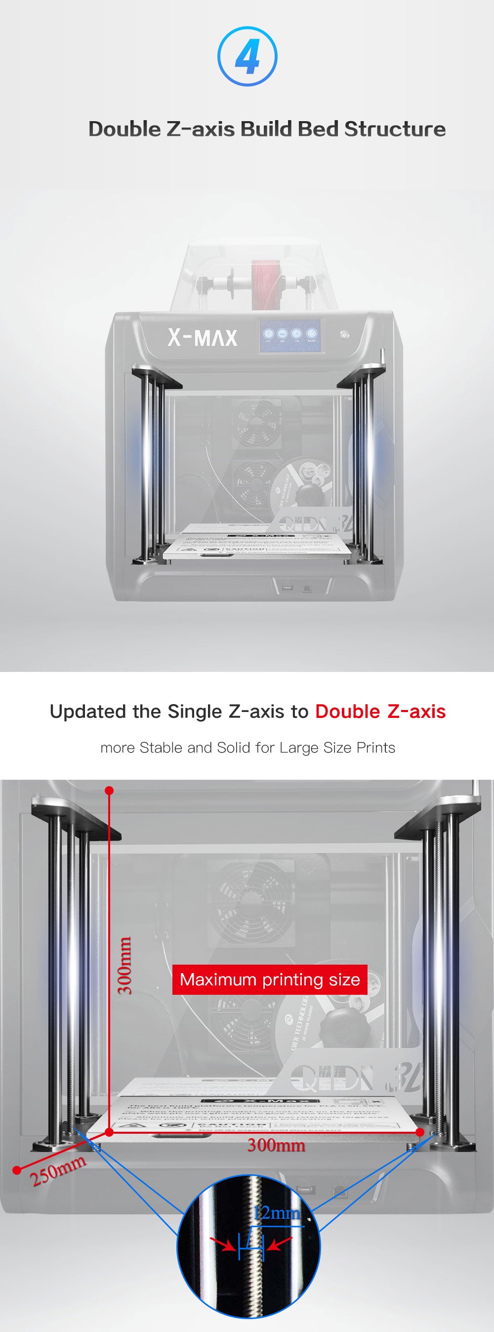 QIDI X-Max, Large Size 3D printer 3D Depot