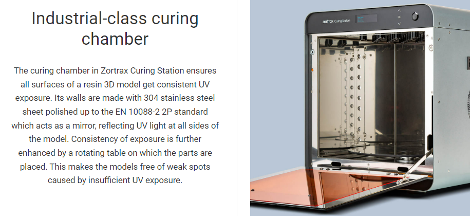 Zortrax Curing Station for Resin 3D Printers