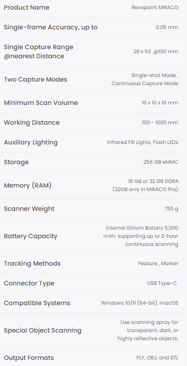 revopoint-miraco-standalone-3d-scanner-for-small-to-large-objects-scanner