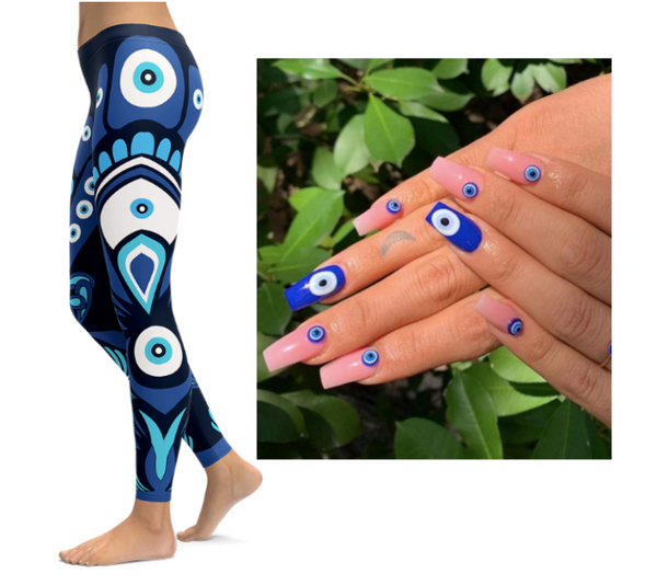 Evil Eye Leggings and Nails