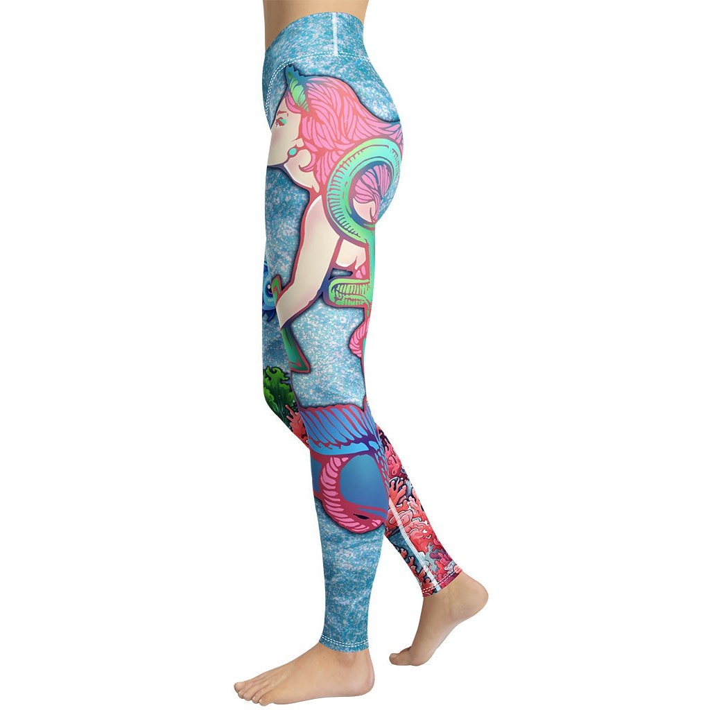 Cool Mermaid-Inspired Printed Leggings