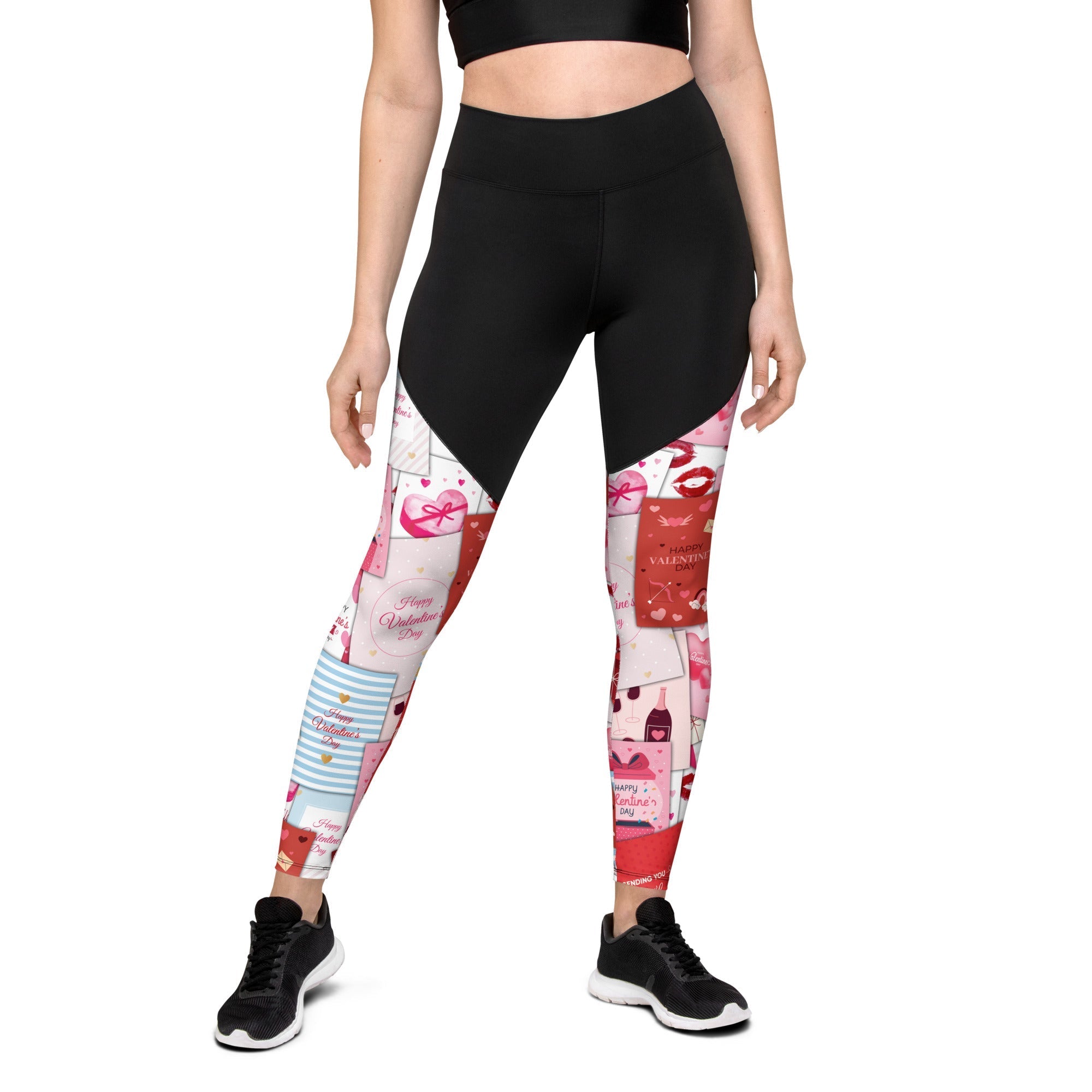 Valentine's Day Cards Leggings With Pockets