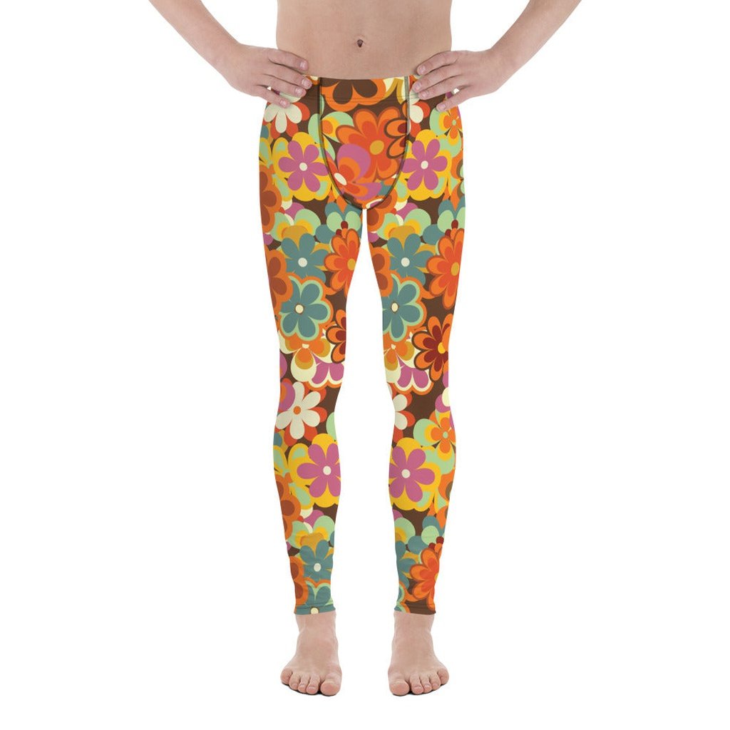 Hippie Flower Pattern Plus Size Leggings