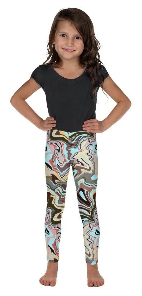 Comfortable & Vivid Aqua Marble Print Leggings