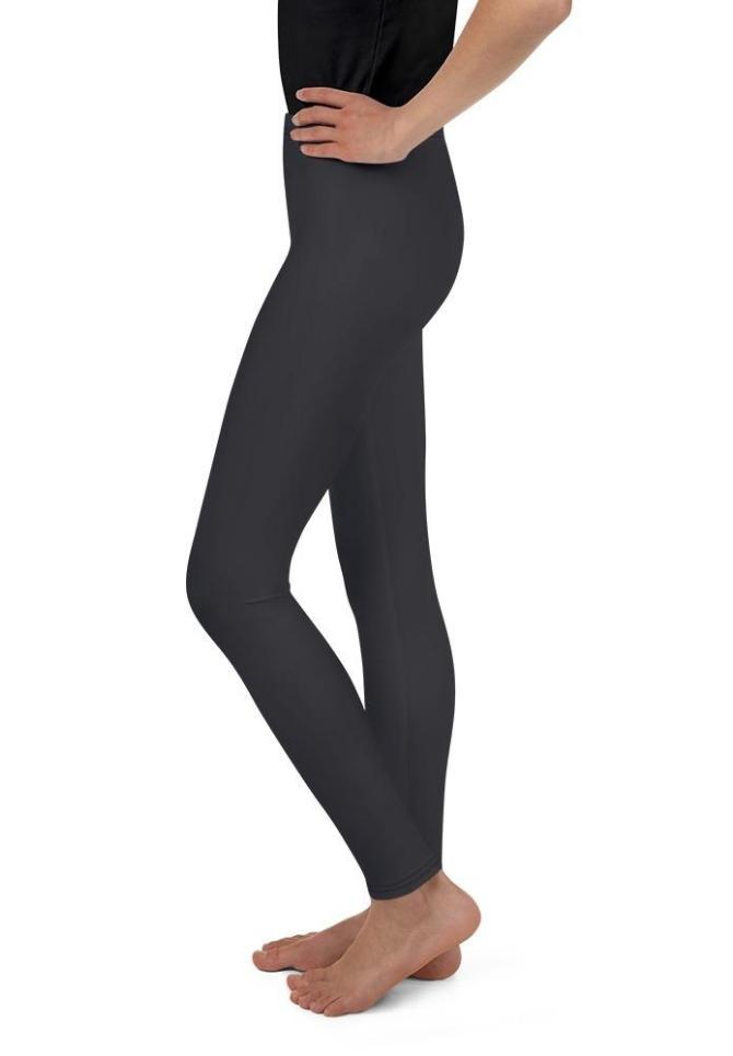 Charcoal Black Youth Leggings