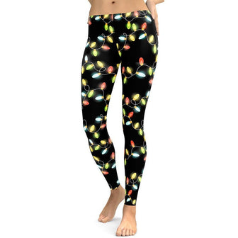 Christmas Lights Leggings - FiercePulse - Premium Workout Leggings - Yoga Pants