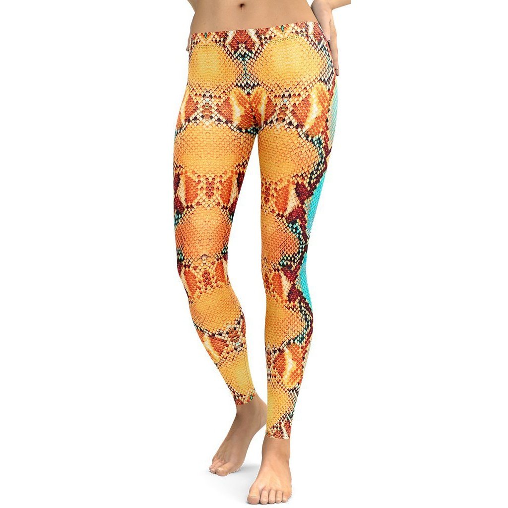 Colorful Snake Pattern Leggings - FiercePulse - Premium Workout Leggings - Yoga Pants