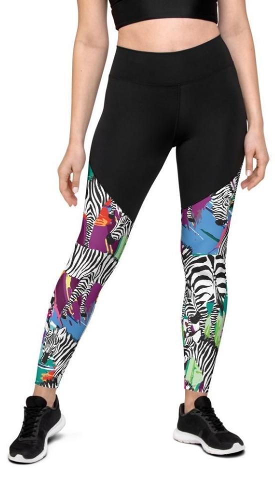 Lightweight and Colorful Zebra Print Leggings