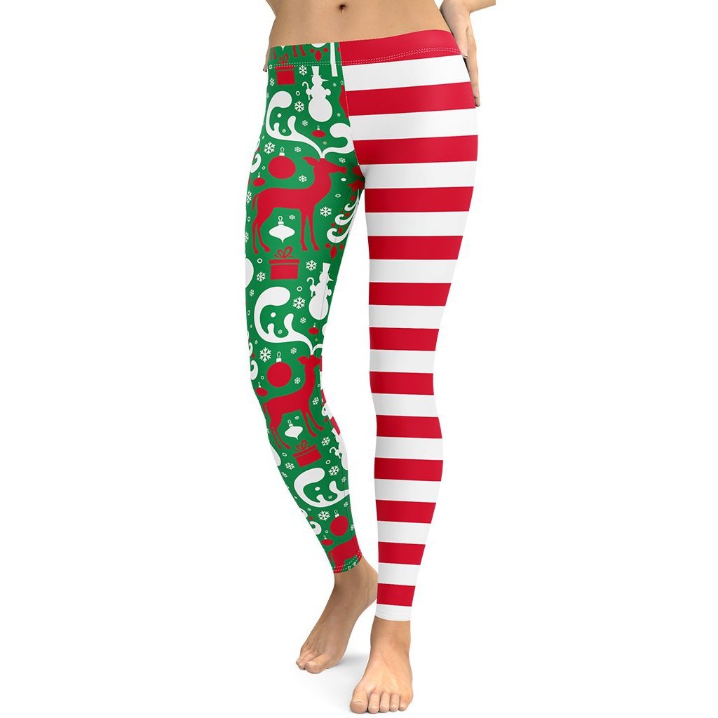 Pink Santa's Outfit Leggings: Women's Christmas Outfits
